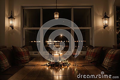 Cozy Christmas Delights.AI Generated Stock Photo