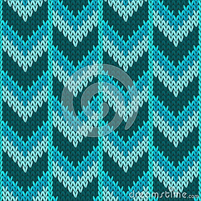 Cozy downward arrow lines knitted texture Vector Illustration