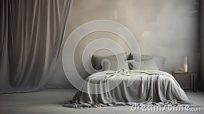 cozy gray linen Cartoon Illustration