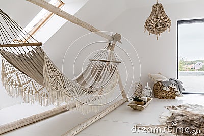 Cozy looking hammock Stock Photo