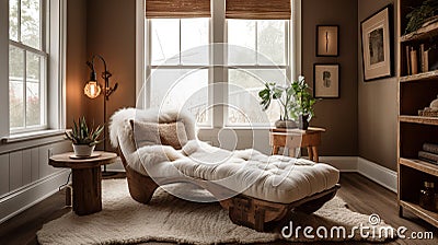 Cozy Reading Nook, generative AI, AI generated Stock Photo