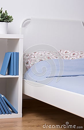 Cozy simple bedroom Stock Photo