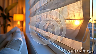 Cozy Window Nook Bathed in Sunset Glow. Generative ai Cartoon Illustration