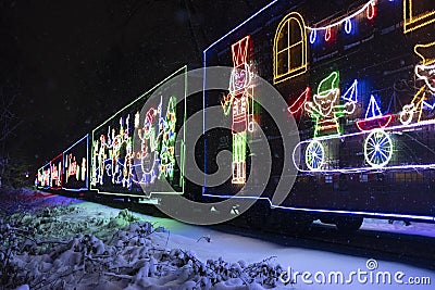 CP Holiday train 2022 in Port Moody Editorial Stock Photo