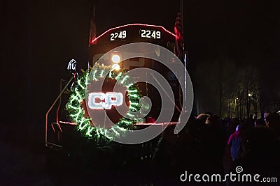 CP Rail Holiday Train in Port Moody, 2018 Editorial Stock Photo