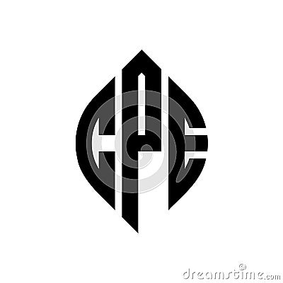 CPE circle letter logo design with circle and ellipse shape. CPE ellipse letters with typographic style. The three initials form a Vector Illustration