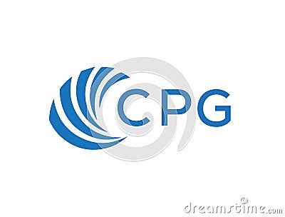 CPG letter logo design on black background. CPG creative initials letter Vector Illustration