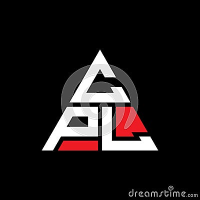 CPL triangle letter logo design with triangle shape. CPL triangle logo design monogram. CPL triangle vector logo template with red Vector Illustration