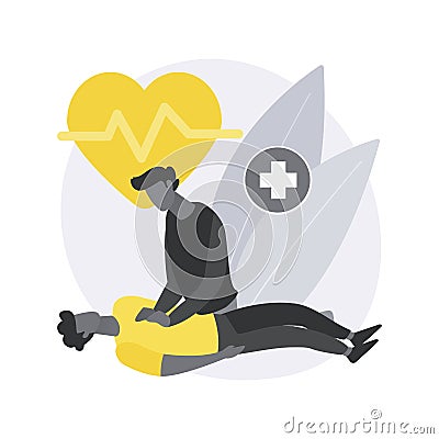 CPR abstract concept vector illustration. Vector Illustration