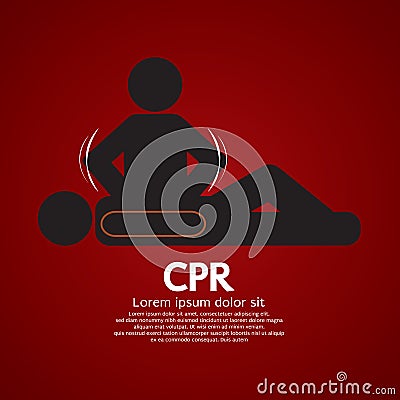 CPR Or Cardiopulmonary Resuscitation Vector Illustration