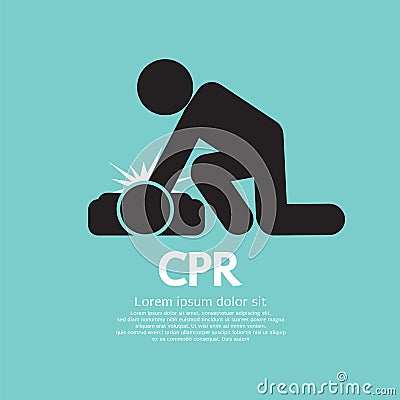 CPR Or Cardiopulmonary Resuscitation. Vector Illustration