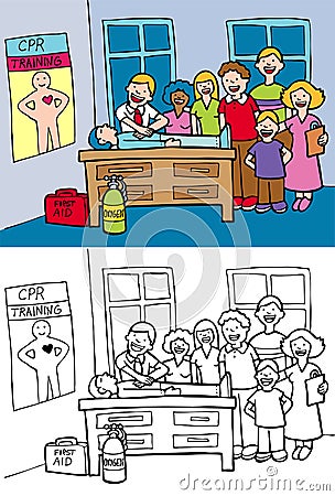 CPR Class Vector Illustration