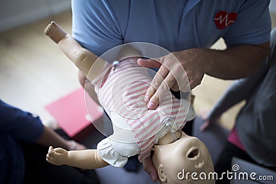 CPR First Aid Training Concept Stock Photo