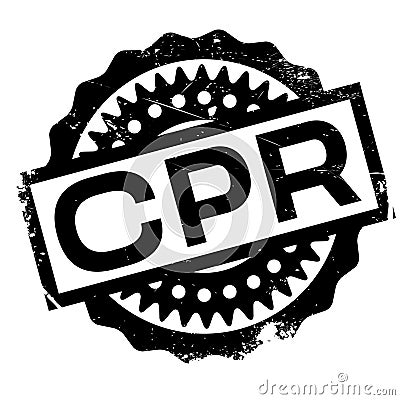 CPR rubber stamp Stock Photo