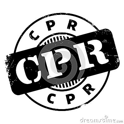 CPR rubber stamp Stock Photo