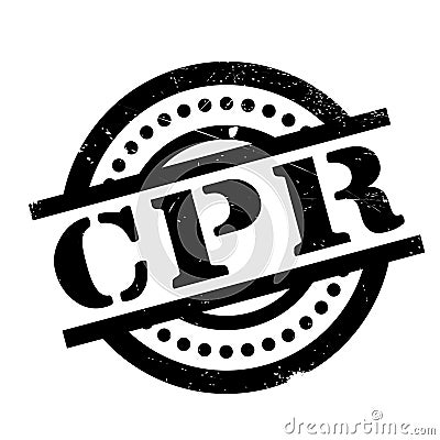 CPR rubber stamp Stock Photo