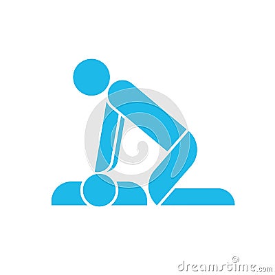 CPR traning icon Vector Illustration