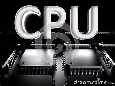 CPU - Central processing unit (Multi-core) Stock Photo