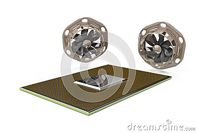 CPU cooling Stock Photo