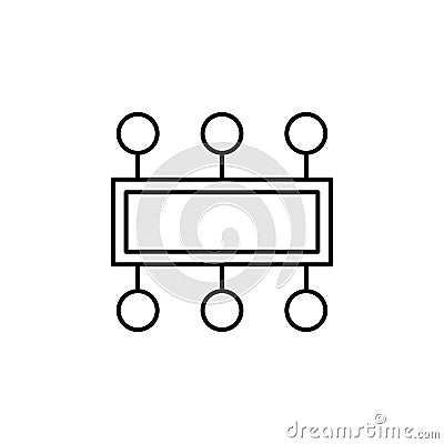 cpu icon. Element of Internet related icon for mobile concept and web apps. Thin line cpu icon can be used for web and mobile Stock Photo
