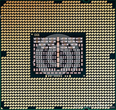 CPU processor chip computer texture close up Stock Photo