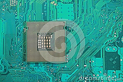 CPU Processor Microchip. Stock Photo