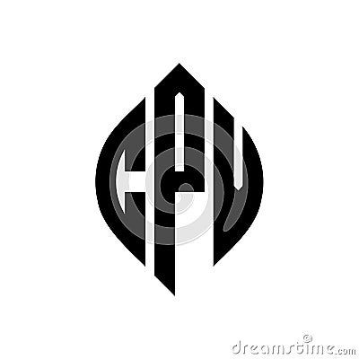 CPV circle letter logo design with circle and ellipse shape. CPV ellipse letters with typographic style. The three initials form a Vector Illustration