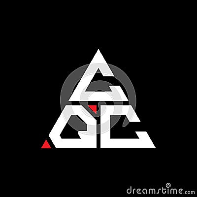 CQC triangle letter logo design with triangle shape. CQC triangle logo design monogram. CQC triangle vector logo template with red Vector Illustration