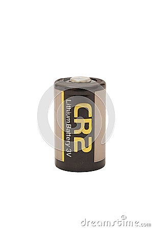 CR2 Lithium Battery Stock Photo
