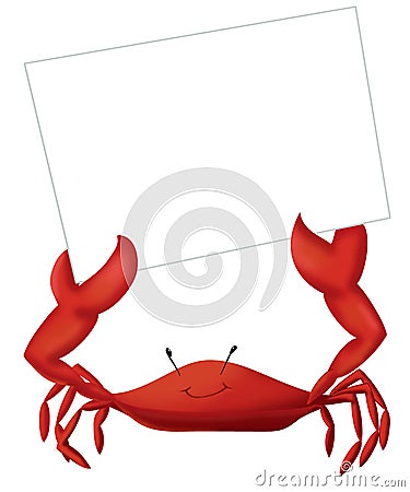 Crab Card Stock Photo