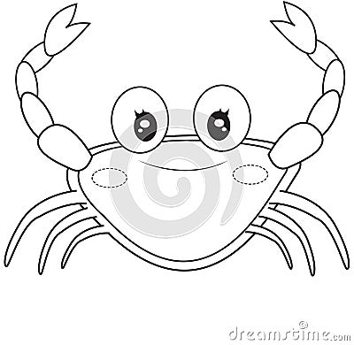 Crab coloring page Stock Photo