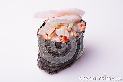 Crab gunkan sushi Stock Photo