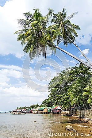 Crab market restaurants in kep cambodia Stock Photo