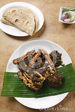 Crab Masala from Kerala, India Stock Photo