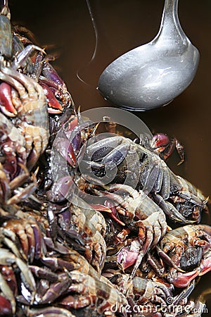 Crab Soup, Cambodia Stock Photo