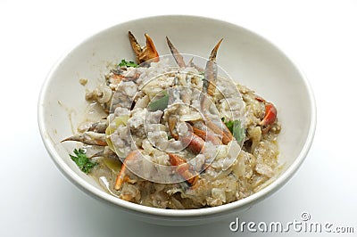 Crab stew, curd dip, Simmer chili crab, thai food Stock Photo