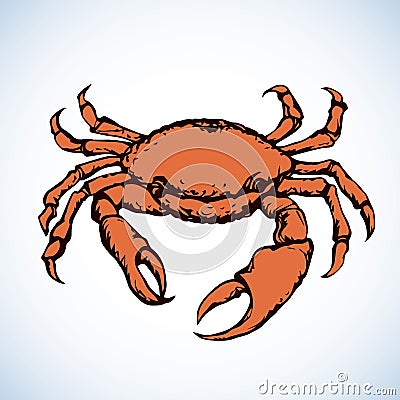 Crab. Vector drawing Vector Illustration