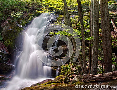 Crabtree Falls in George Washington National Forest in Virginia Stock Photo