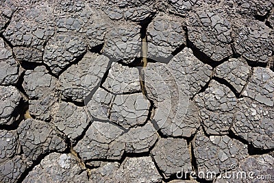 Crack ground drought area. Stock Photo