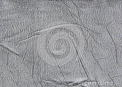 Cracked leather close-up fabric wrinkled gray background Stock Photo