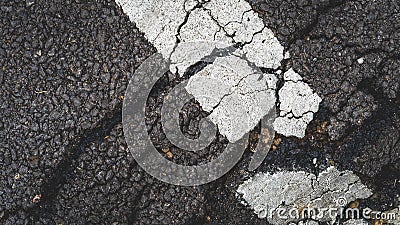 Cracked Asphalt RoadTexture Background Photo Stock Photo