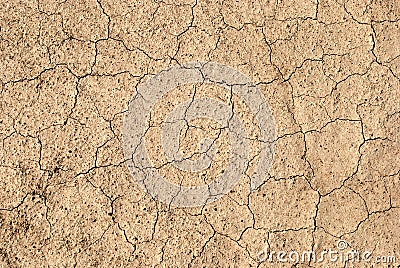 Cracked clay from the heat Stock Photo