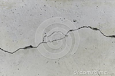 Cracked concrete wall Stock Photo