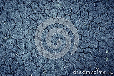 Cracked dry earth soil after no rain water longtime, abstract sad dry background Stock Photo