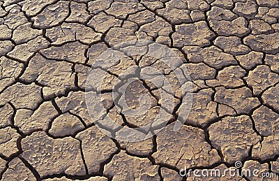 Cracked earth in desert full frame Stock Photo