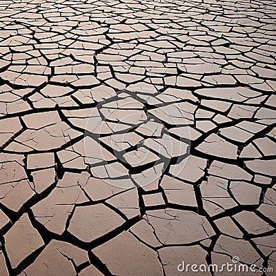 1427 Cracked Earth Texture: A textured and rugged background featuring a cracked earth texture with dry and arid patterns, addin Stock Photo