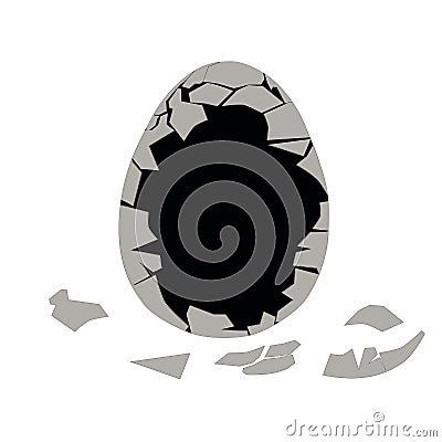 cracked egg collection easter and agriculture theme vector illustration Vector Illustration