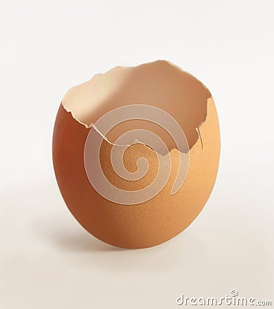 Cracked eggshell Stock Photo