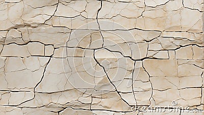 Cracked Elegance: Linear Limestone Texture. AI generate Stock Photo