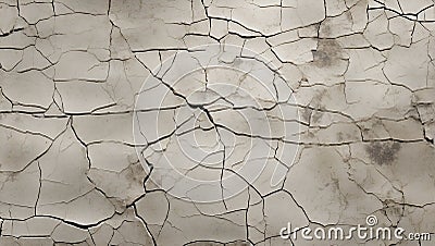 Cracked Elegance: Seamless Concrete Texture. AI generate Stock Photo